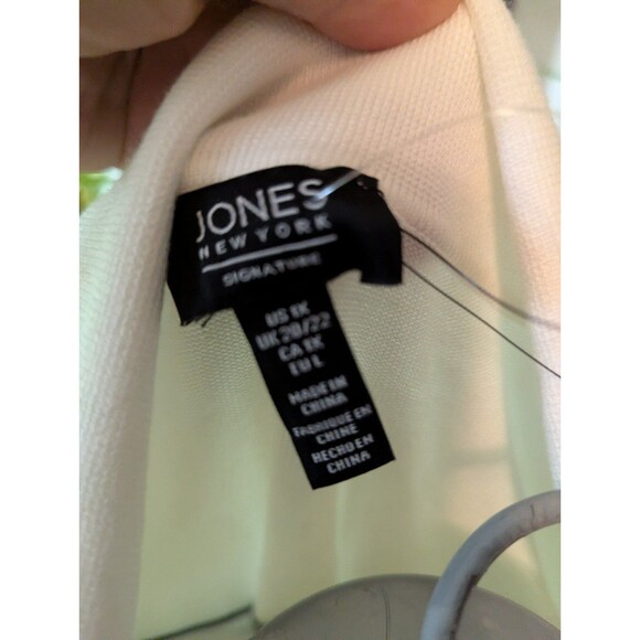 NWT Plus Sz Jones New York Signature SS viscose nylon blend striped swtr sz 1X - Picture 3 of 6